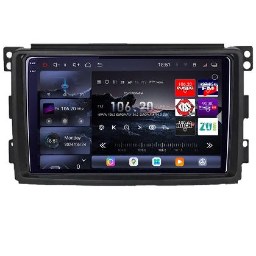Navigatie Smart 2005-2010 Lenovo Kit-SMART05 8 core QLED 2K 16+512 360 Android Waze USB Navigatie Internet Youtube Radio - imagine 2