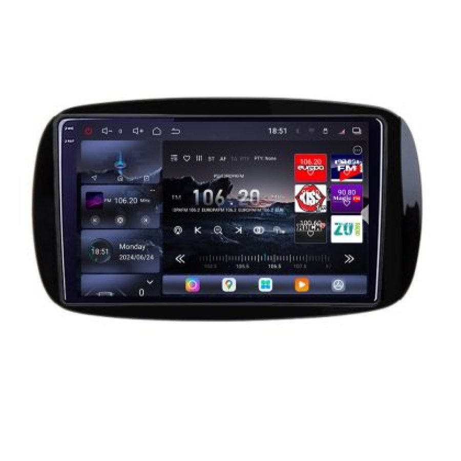 Navigatie Smart For Two 2015- Lenovo Kit-Smart15 8 core QLED 2K 16+512 360 Android Waze USB Navigatie Internet Youtube Radio - imagine 2