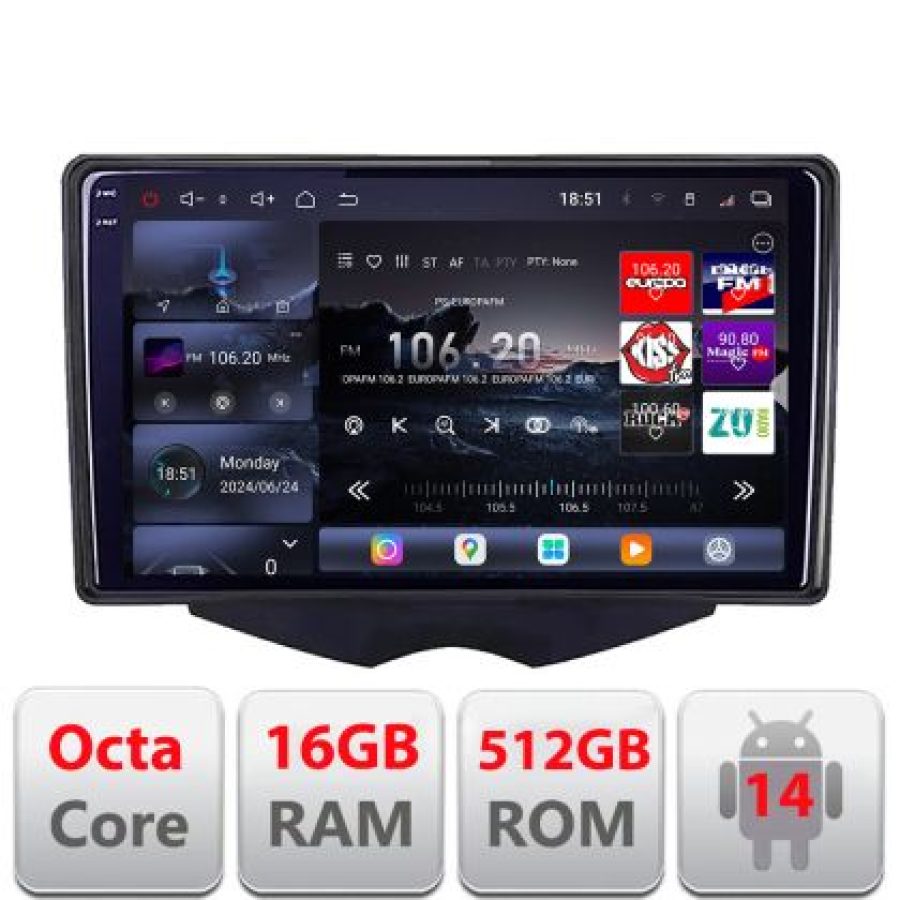 Navigatie Hyundai Veloster 2010-2018 Android radio gps internet 8 core QLED 2K 16+512 360 Lenovo