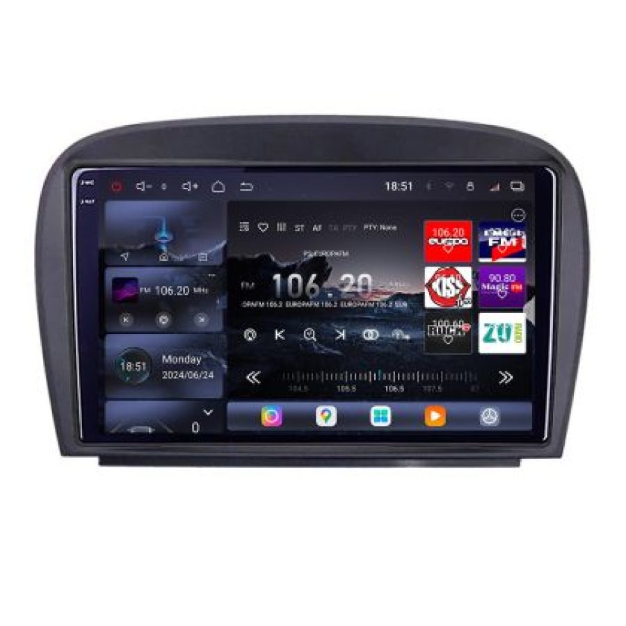 Navigatie Mercedes SL W230 2004-2011 Lenovo Kit-W230 8 core QLED 2K 16+512 360 Android Waze USB Navigatie Internet Youtube Radio - imagine 2