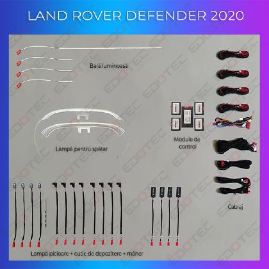 Lumini ambientale Land Rover Defender 2020- set complet control telefon sau sistem original - imagine 2