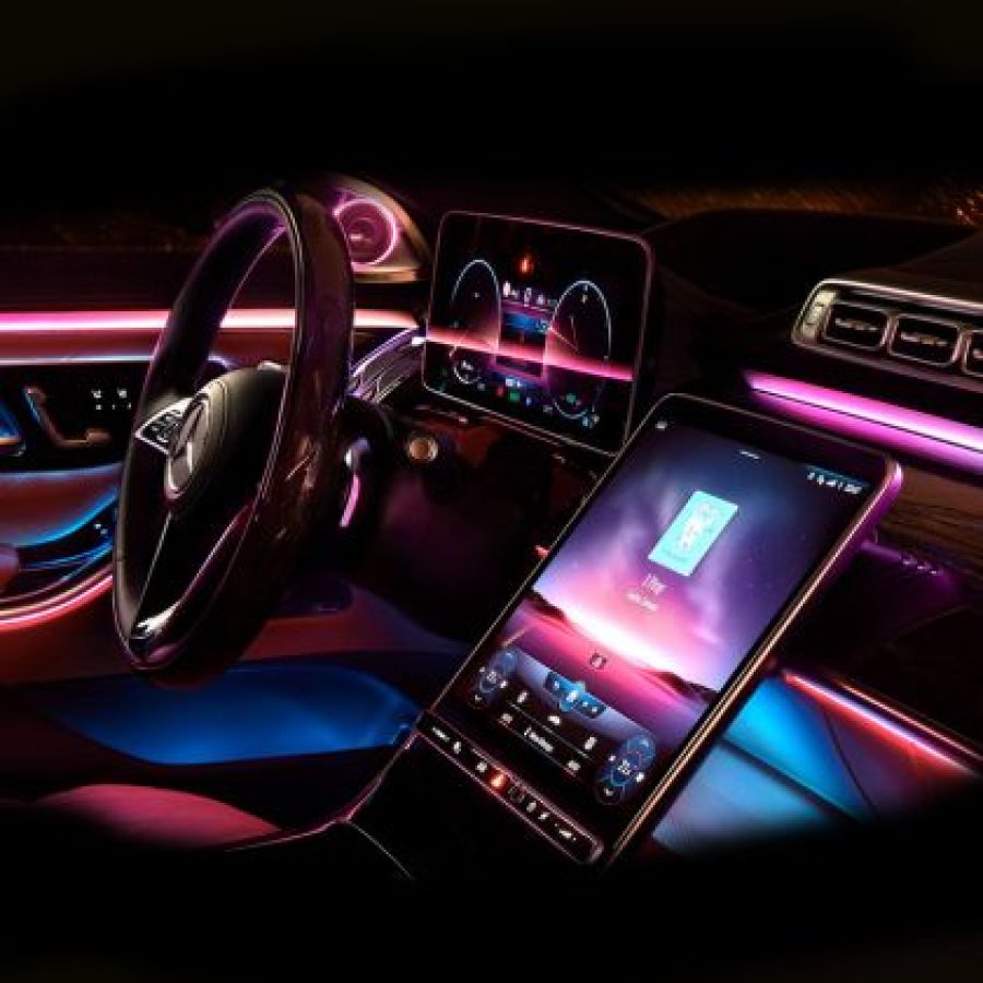 Lumini ambientale Range Rover Evoque 2013-2022 set complet control telefon sau sistem original - imagine 2