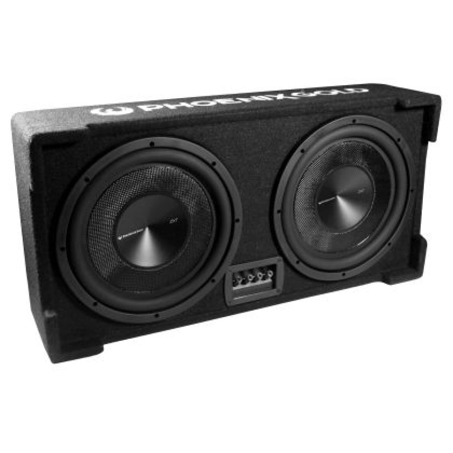 12" Passive dual box 500W RMS 2x2Ohm coils passive radiator box down firing - imagine 5