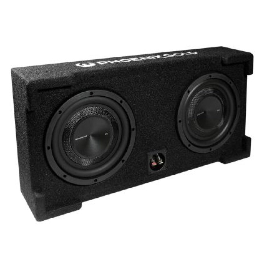 8" Passive dual box 250 W RMS 4Ohm passive radiator box down firing