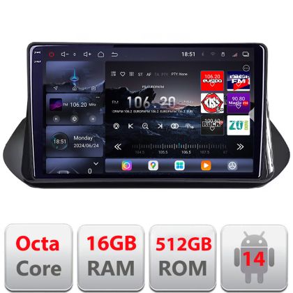 Navigatie Nissan X-trail 2021- Qled 2K Octa Core 16+512 LTE 4G DSP Wifi 5Ghz android auto carplay radio gps internet kit-x-trail-2021+EDT-E810-2K