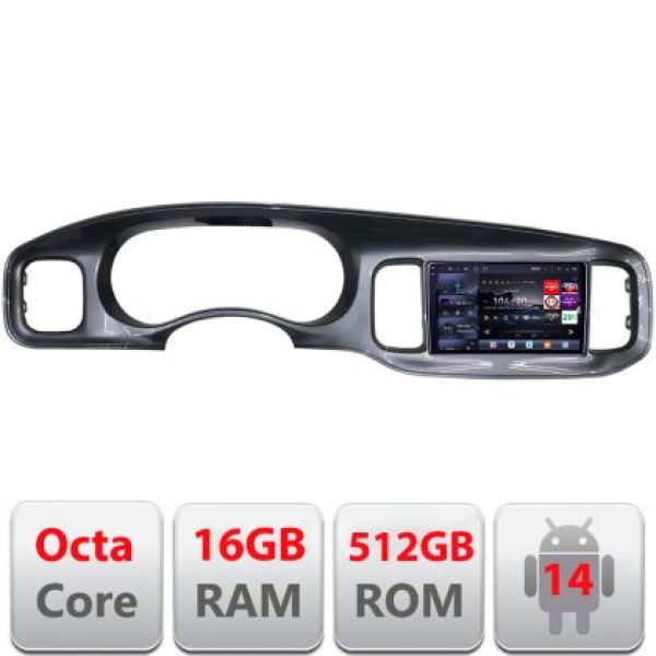 Navigatie Dodge Charger 2011-2014  Qled 2K Octa Core 16+512 LTE 4G DSP Wifi 5Ghz android auto carplay radio gps internet kit-charger+EDT-E809-2K