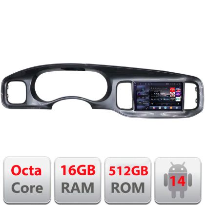 Navigatie Dodge Charger 2011-2014  Qled 2K Octa Core 16+512 LTE 4G DSP Wifi 5Ghz android auto carplay radio gps internet kit-charger+EDT-E809-2K