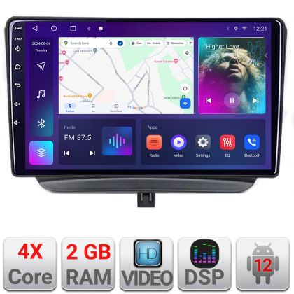 Navigatie Ford Turneo Courier Transit Courier 2014-2021 dedicata Android radio gps internet 2+32 kit-turneo+EDT-E209v2