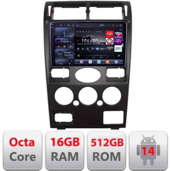 Navigatie Ford Mondeo 2004-2007 Qled 2K Octa Core 16+512 LTE 4G DSP Wifi 5Ghz android auto carplay radio gps internet kit-mondeo2001+EDT-E809-2K