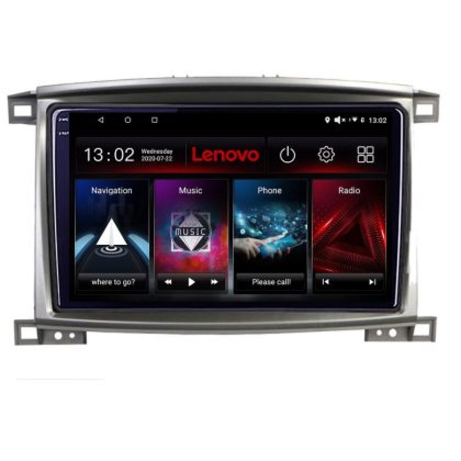 Navigatie Toyota Land Cruiser L100 2002-2008 Lenovo Kit-L100 8 core QLED 2K 8+256 360 Android Waze USB Navigatie Internet Youtube Radio - imagine 5