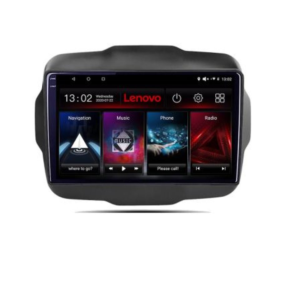 Navigatie Jeep Renegade 2015-2020 Lenovo Kit-500 8 core QLED 2K 8+256 360 Android Waze USB Navigatie Internet Youtube Radio - imagine 5