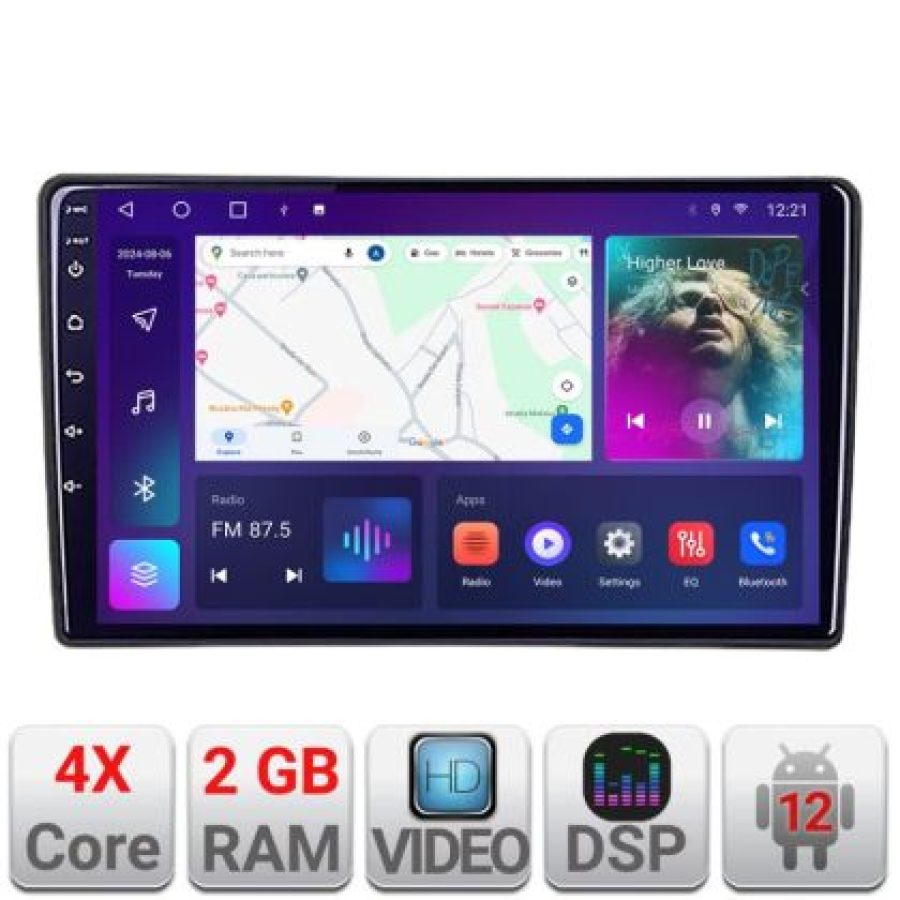 Navigatie universala 2din 9 inch 2+32 GB Android Waze USB Navigatie Internet Youtube Radio A-2din-1 - imagine 5