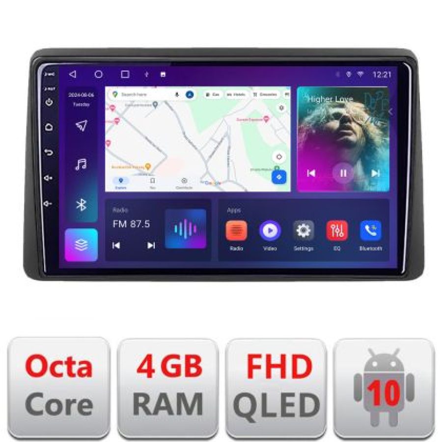 Navigatie Opel Movano Renault Master 2020-  Android Ecran QLED octa core 4+64 carplay android auto kit-master+EDT-E310V3 - imagine 3