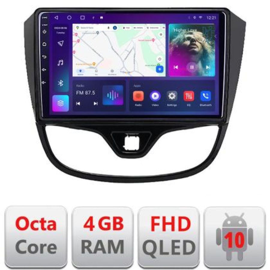 Navigatie Opel Karl 2017- B-karl Android Ecran QLED octa core 4+64 carplay android auto kit-karl+EDT-E310V3 - imagine 3