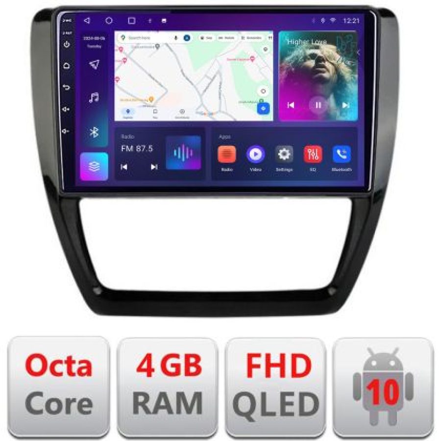 Navigatie VW Jetta 2011-2018 B-JETTB-15 Android Ecran QLED octa core 4+64 carplay android auto KIT-JETTA-15+EDT-E310V3 - imagine 3