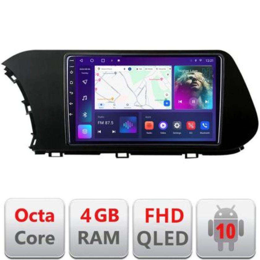 Navigatie HHyundai I20 2020- B-i20 Android Ecran QLED octa core 4+64 carplay android auto KIT-i20+EDT-E310V3 - imagine 3