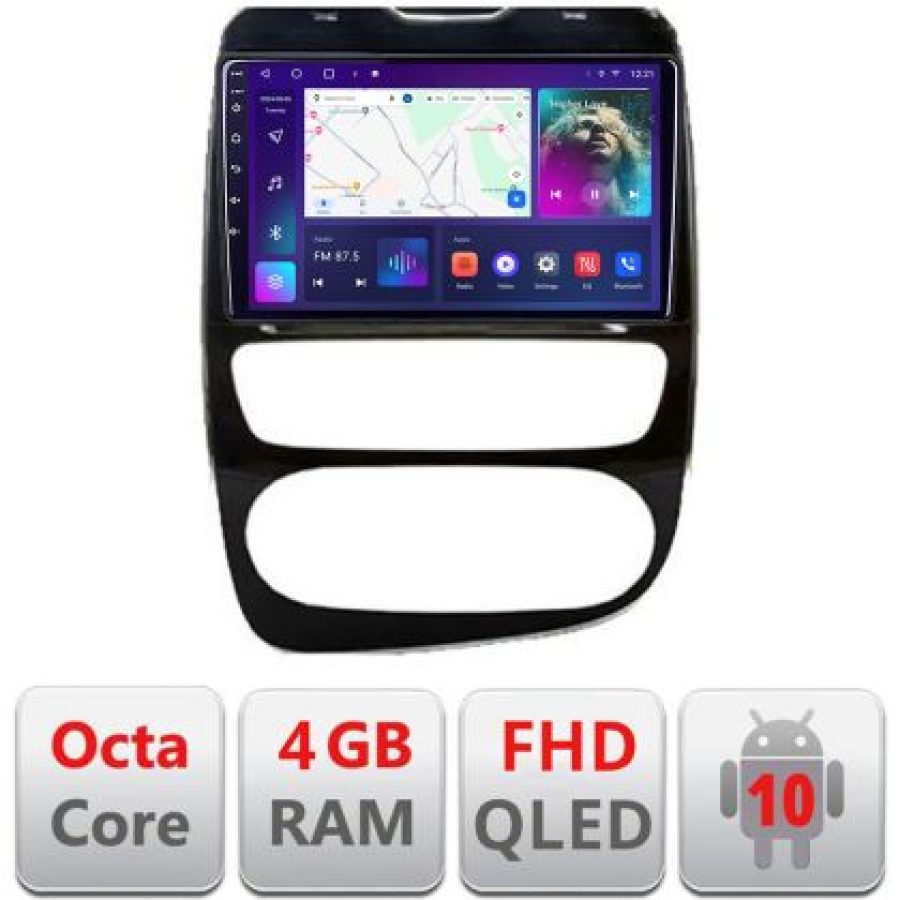 Navigatie Renault Clio 4 V2 B-468 Android Ecran QLED octa core 4+64 carplay android auto KIT-468+EDT-E310V3 - imagine 3