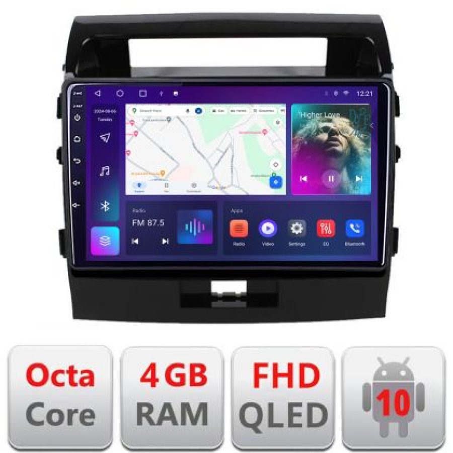 Navigatie Toyota LandCruiser 2008-2015 B-381 Android Ecran QLED octa core 4+64 carplay android auto KIT-381+EDT-E310V3 - imagine 3