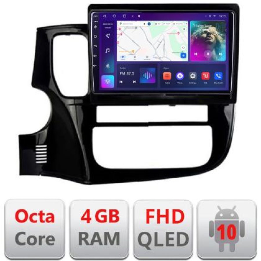Navigatie Mitsubishi Outlander 2014- B-1230 Android Ecran QLED octa core 4+64 carplay android auto KIT-1230+EDT-E310V3 - imagine 3