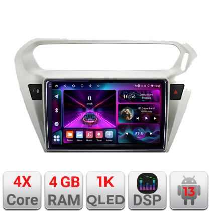 Navigatie Peugeot 301 Citroen C-Elisee A-301 4+64 InCell Display 1K Android Waze USBNavigatie Internet Youtube Radio V1