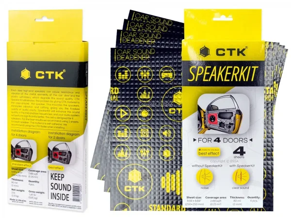 CTK Speaker Kit auto pentru reducerea vibrațiilor difuzoare