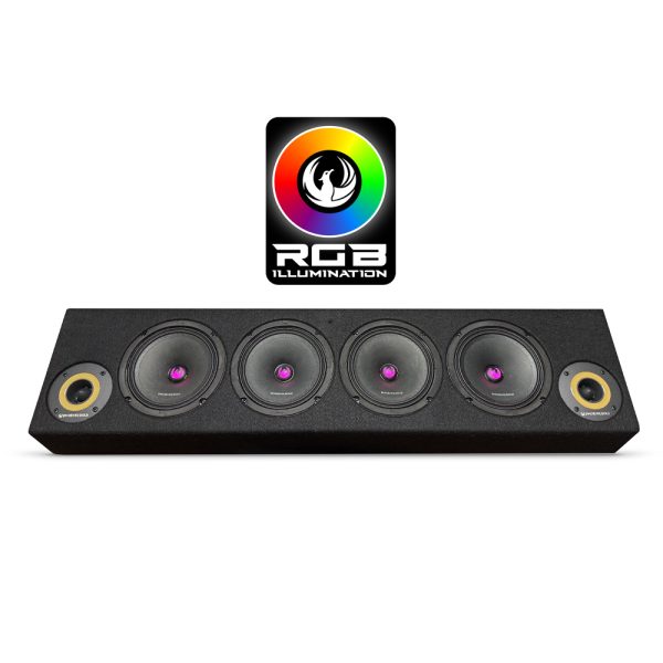 Phoenix Gold ZP65BOXRGB – 1700W RGB Full-Range Speaker Box, 4×6.5″ + 2×3.8″