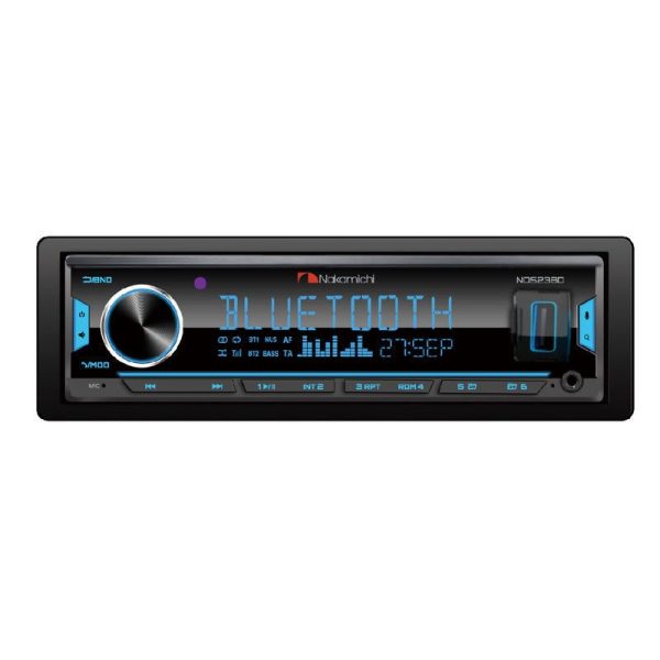 Nakamichi NQ523BD 1DIN cu USB și Bluetooth, DSP Multi-Color, 3 Pre-Out 2V + App Control