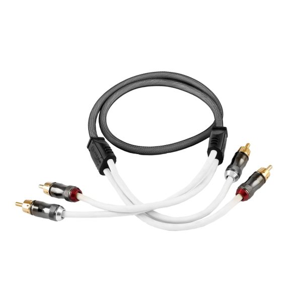 RS-GR01 Cablu RCA Stereo Gold Împletit 1 Metru