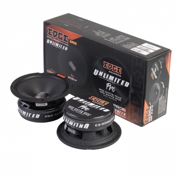 Set difuzoare auto midrange EDGE EDUPRO6-E3, 16,5 cm, 2 x 400 W RMS